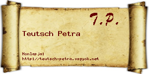 Teutsch Petra névjegykártya